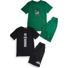 Minik Motion 2'li Set Kısa Kollu Tshirt ve Şortlu Çocuk Minikmotion Alt Üst Takım