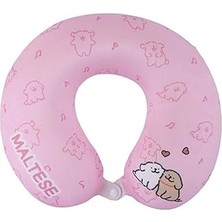 Belirtilmemiş Miniso Maltese Hafızalı Sünger Boyun Yastığı - Pembe