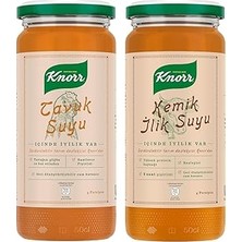 Belirtilmemiş Knorr Cam Kavanoz Tavuk Suyu 480ML X1 + Knorr Cam Kavanoz Kemik Ilik Suyu 480ML X1
