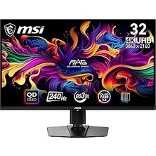 Belirtilmemiş Msi Mag 321UPX Qd-Oled 31.5" 240Hz UHD 0.03ms Oyuncu Monitör QD-OLED Panel Tipi