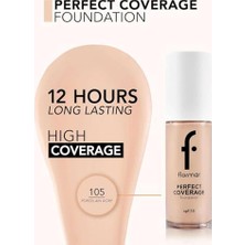 Perfect Coverage Yüksek Pigmentli & Yarı Parlak Bitişli SPF15 Fondöten 105 Prcln Ivory