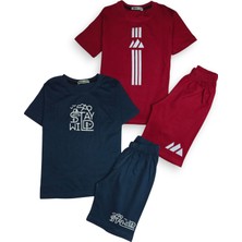 Minik Motion 2'li Set Kısa Kollu Tshirt ve Şortlu Çocuk Minikmotion Alt Üst Takım