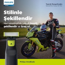 Oneblade Yüz Için Hibrit Tıraş Makinesi, Sakal Şekillendirici, Islak/kuru Kullanım, 3 Kirli Sakal Tarağı, Çift Taraflı Bıçak, 45 Dakika Kablosuz Performans, QP2724/10
