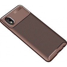 Ozka Concept Galaxy A01 Core Kılıf Auto Focus Karbon Kapak - Kahverengi