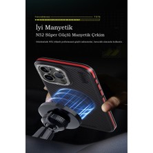 Ozka Concept iPhone 15 Pro Max Kılıf Aramid 600D Kevlar Karbon Fiber Magsafe Kapak - Gri