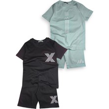 Minik Motion 2'li Set Kısa Kollu Tshirt ve Şortlu Çocuk Minikmotion Alt Üst Takım