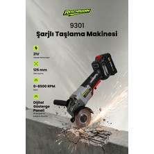 Reschmann R-9301 Profesyonel Akülü Köşe Taşlama (21V - 125MM - Brushless)