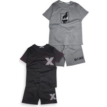Minik Motion 2'li Set Kısa Kollu Tshirt ve Şortlu Çocuk Minikmotion Alt Üst Takım