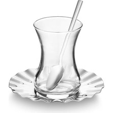 Velena 18 Parça 6 Kişilik Çelik Çay Seti