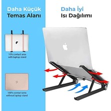 Bix X1 Laptop Sehpası, Katlanabilir, Tablet Sehpası, Alüminyum Alaşım, Online Sınıf Çalışması, Duruşu Iyileştirme, Isı Dağılımı, iPad ve 10-15,6 Inç Olan Tüm Cihazlar ile Uyumlu. Siyah