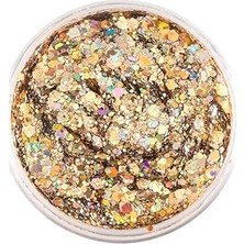 Belirtilmemiş Altın Sarısı Gold Face Glitter - Sarı Yüz Vücut Simi Işıltı Altın Sarı Simli Göz Farı, Serashine
