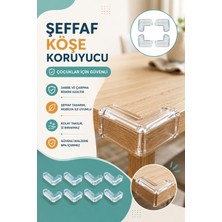 Sayarmarkt Çocuklar Için Silikon Köşe Koruyucu 4'lü Paket - Sehpa ve Masa Güvenlik Aparatı