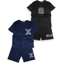 Minik Motion 2'li Set Kısa Kollu Tshirt ve Şortlu Çocuk Minikmotion Alt Üst Takım
