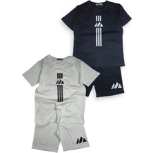 Minik Motion 2'li Set Kısa Kollu Tshirt ve Şortlu Çocuk Minikmotion Alt Üst Takım