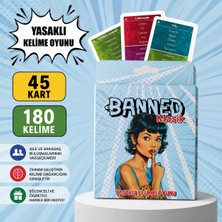 LUXMON Banned Klasik Yasaklı Kelime Oyunu 45 Kart 180 Kelime Kağıt Materyal ile Eğlenceli