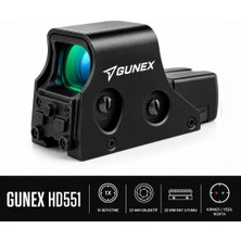Gunex HD551 1X22MM Kırmızı Yeşil Nokta Reddot