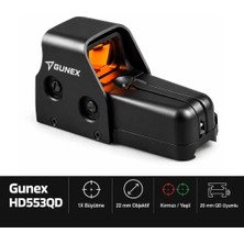 Gunex HD553QD 1X22MM Kırmızı Yeşil Nokta Reddot