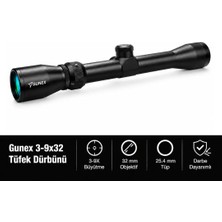 Gunex 3-9X32 32MM Dürbünü