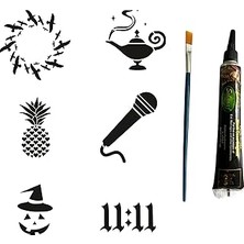 Belirtilmemiş Hayalperest Modeller Tüp Kına Fırça Hediyeli Tattoo Geçici Dövme Seti