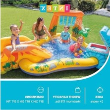 MarkEntegra 249X191 cm Boyutunda Dinazor Şekilli Oyun Havuzu, Şişme Yüzme Aksesuarı