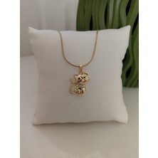 Lavante Butik Zirkon Taşlı Kedi Figürlü Çelik Kolye
