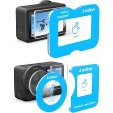 MarkEntegra Ar Ekran Koruyucu Folyo Djı Osmo Action 6 Için, Objektif Koruması + Ekran Koruyucu Folyo + Hizalama Yardımı, Yüksek Işık Geçirgenliği Kolay Kurulum, Sertlik Derecesi 9h, Parmak I