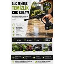 Sayarmarkt Kablosuz Şarjlı Araç Yıkama Makinesi Yüksek Basınçlı Su Tabancası