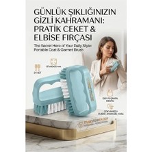 Zenvia 2'li Mini Leke ve Toz Fırçası Seti - Elbise, Ayakkabı, Yaka Için Pratik Çanta Boy Fırça 723