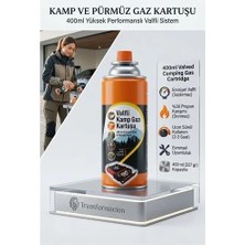 Zenvia Valfli Kamp Gazı Kartuşu 400 ml - Portatif Ocak & Pürmüz Tüpü 723212