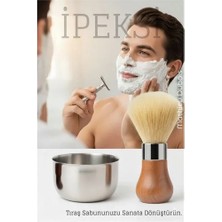 Zenvia Premium Tıraş Fırçası - Dişbudak Saplı - %70 Domuz Kılı Karışımı | Yoğun Köpük, Pür