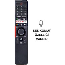 Electroon Vestel Google Play Android Type-C Şarjlı Tv Kumandası - Ses Komutlu