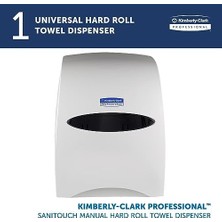 Sanitouch Sert Rulo Kağıt Havlu Dispenseri (09991), Eller Serbest Çekme Dağıtımı, Beyaz