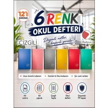Icon Pp Kapak Spiralli 60 Yaprak A4 Çizgili 12 Adet Defter