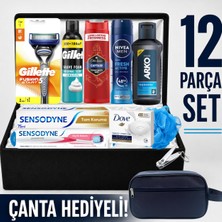 Gillette Damat Bohçası Nişan Bohçası Erkek Bakım Seti Tıraş Bıçağı  Damat Sandığı