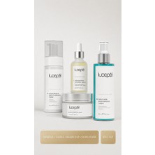 Lucepel 4’lü Nemlendirici Cilt Bakım Seti Köpük Tonik Serum ve Yüz Kremi