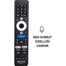 Electroon Onvo Google Tv Orjinal Logolu Kumanda Live Tv Tuşlu - Ses Komutlu
