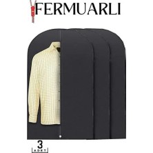 Zenvia 3'lü Set Gamboç Elbise Kılıfı, Fermuarlı Takım Elbise Saklama Kılıfı, Siyah, Nefes Alabile