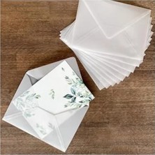 MarkEntegra Beyaz Transparan Zarf - 13X18 Cm, 25 Adet Set