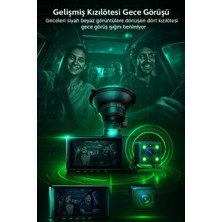Renas Store Wifi 1080P Araç Içi 3 Kameralı LCD Ekranlı Gece Görüşlü , G-Sensör , Geri Görüş Kamera