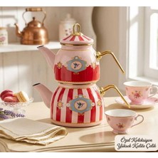 Beren Home Emaye  Modern Şık Çaydanlık