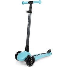MarkEntegra Işıklı Tekerlekli Katlanabilir Scooter, Turkuaz Renk