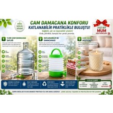 Plant Home Power Mix 2 Litre Cam Damacana Sürahi / Katlana Bilir Su Damacanası /lavanta Kokulu Mum Hediye