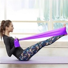 MarkEntegra Pilates Bandı, 120X15 Cm, Mor Renk, Egzersiz Için