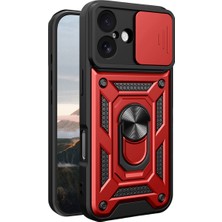 Norino iPhone 17 Pars Lens Yüzüklü Silikon - Kırmızı