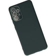 Norino Galaxy A33 5g Kılıf Lansman Glass Kapak - Koyu Yeşil