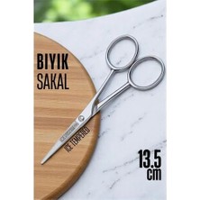 Zenvia Ice Tempered Kobalt Çelik 702 Bıyık Makası - Bıyık Sakal Düzeltme Makası Kuaför Makası 13.
