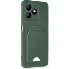 Norino Realme Note 50 4g Kılıf Kelvin Kartvizitli Silikon - Koyu Yeşil