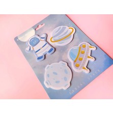 Mikasso Kawai Astronot Uzay Gemi Gezengen Ufo Planet Pati Post It Postit Yapışkanlı Not Kağıdı Kore Japon Ya