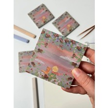 Mikasso Küçük Prens Temalı Gün Batımı ve Güller Desenli Postit/post-It/yapışkanlı Not Kağıdı/sticky Note Yap