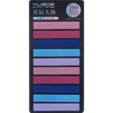 Mikasso Şeffaf Renkli Postit Post-It Post It. Kitap Ayracı Ayraç Postit Sticker Not Kağıdı 200 Yaprak Yapışk